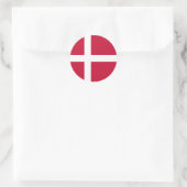 Sticker Rond Drapeau du Danemark (Sac)