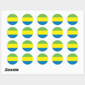 Sticker Rond Drapeau du Gabon (Feuille)