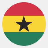 Sticker Rond Drapeau du Ghana (Devant)