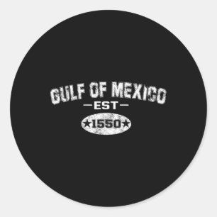 Sticker Rond Drapeau Du Golfe Du Mexique Est 1550 Mexicain