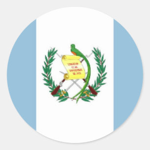 Sticker Rond Drapeau du Guatemala