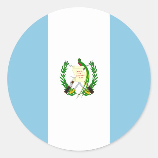 Sticker Rond Drapeau du Guatemala (Devant)