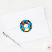 Sticker Rond Drapeau du Guatemala (Enveloppe)
