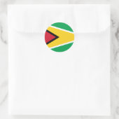 Sticker Rond Drapeau du Guyana (Guyana) (Sac)