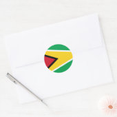 Sticker Rond Drapeau du Guyana (Guyana) (Enveloppe)