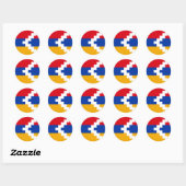 Sticker Rond Drapeau du Haut-Karabakh (Feuille)