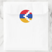 Sticker Rond Drapeau du Haut-Karabakh (Sac)