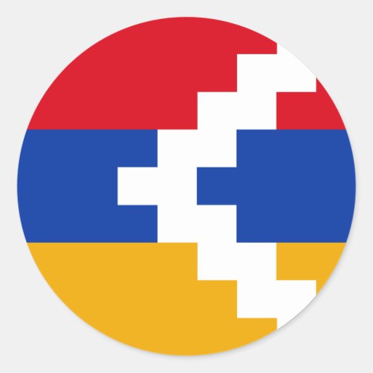 Sticker Rond Drapeau du Haut-Karabakh (Devant)