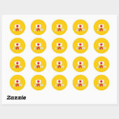 Sticker Rond Drapeau du Japon (Feuille)