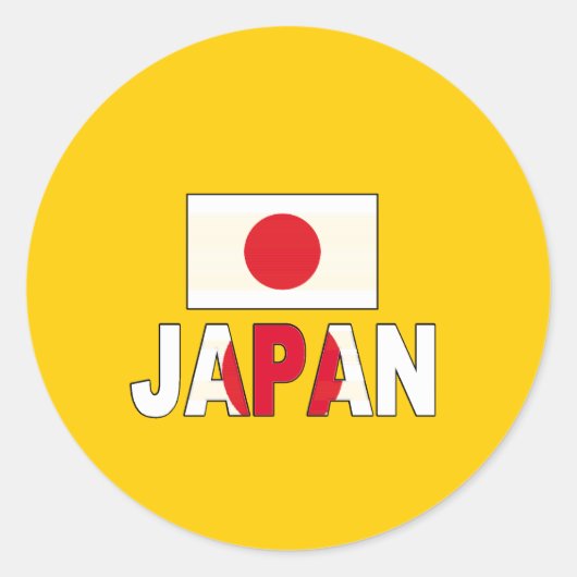 Sticker Rond Drapeau du Japon (Devant)