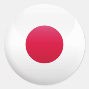 Sticker Rond Drapeau du Japon