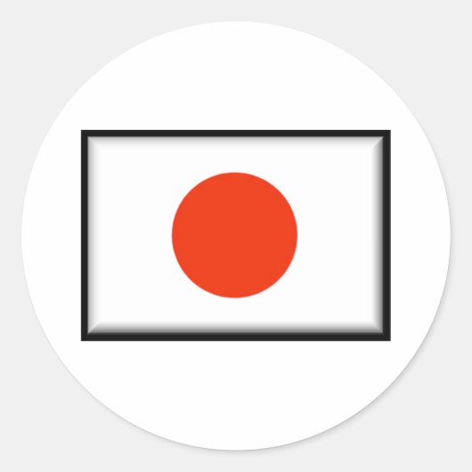 Sticker Rond Drapeau du Japon (Devant)