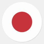 Sticker Rond Drapeau du Japon (Devant)