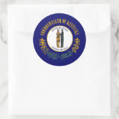 Sticker Rond Drapeau du Kentuckian, Drapeau du Kentucky (Sac)