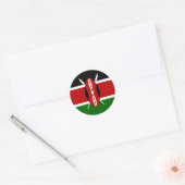 Sticker Rond Drapeau du Kenya (Enveloppe)