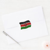 Sticker Rond Drapeau du Kenya (Enveloppe)
