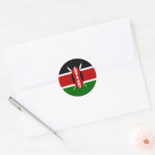 Sticker Rond Drapeau du Kenya (Enveloppe)