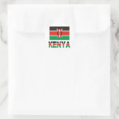 Sticker Rond Drapeau du Kenya et du Kenya (Sac)