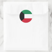 Sticker Rond Drapeau du Koweït (Sac)