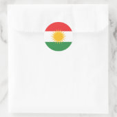 Sticker Rond Drapeau du Kurdistan; Kurde; Kurde (Sac)