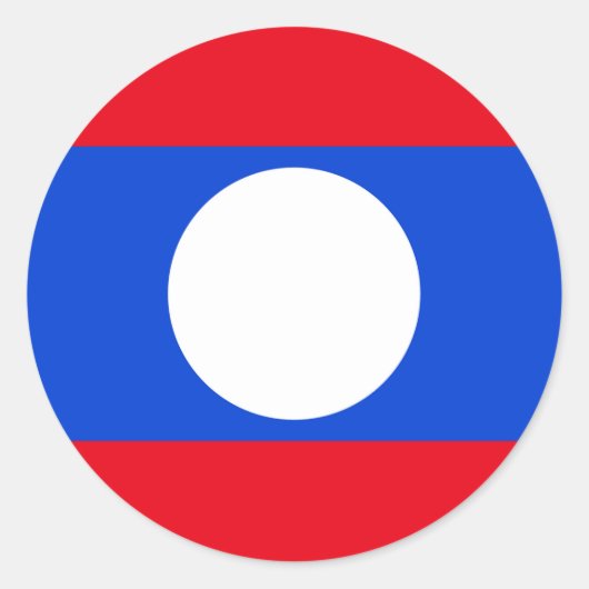 Sticker Rond Drapeau du Laos (Devant)