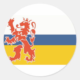 Sticker Rond Drapeau du Limbourg néerlandais