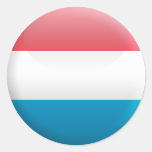 Sticker Rond Drapeau du Luxembourg