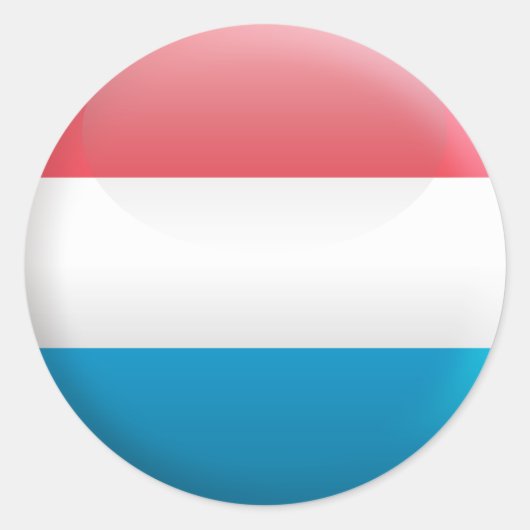 Sticker Rond Drapeau du Luxembourg (Devant)