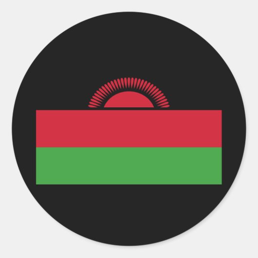 Sticker Rond Drapeau du Malawi (Devant)