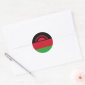 Sticker Rond Drapeau du Malawi (Enveloppe)