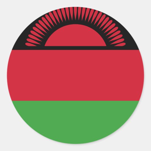 Sticker Rond Drapeau du Malawi (Devant)