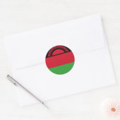 Sticker Rond Drapeau du Malawi (Enveloppe)
