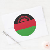 Sticker Rond Drapeau du Malawi (Enveloppe)