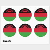 Sticker Rond Drapeau du Malawi (Feuille)