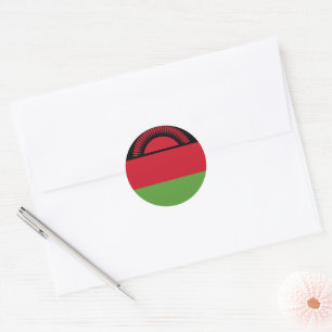 Sticker Rond drapeau du Malawi