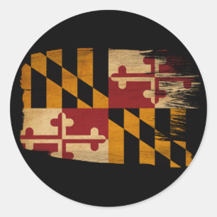 Sticker Rond Drapeau du Maryland