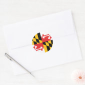 Sticker Rond Drapeau du Maryland (Enveloppe)