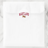 Sticker Rond Drapeau du Maryland (Sac)