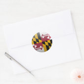 Sticker Rond Drapeau du Maryland (Enveloppe)