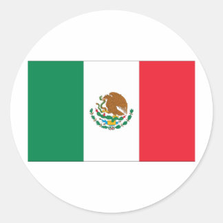 Sticker Rond Drapeau du Mexique