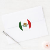 Sticker Rond Drapeau du Mexique (Enveloppe)
