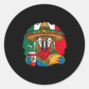 Sticker Rond Drapeau du Mexique fierté mexicaine racines mexica