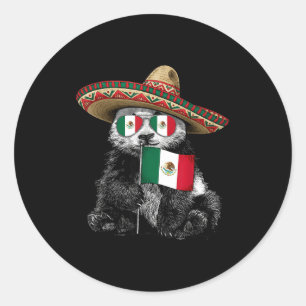 Sticker Rond Drapeau du Mexique fierté mexicaine racines mexica