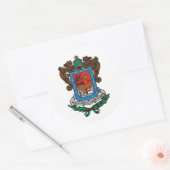 Sticker Rond Drapeau du Michoacan (Enveloppe)