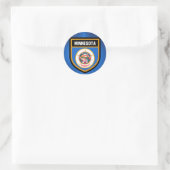 Sticker Rond Drapeau du Minnesota (Sac)