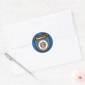 Sticker Rond Drapeau du Minnesota (Enveloppe)
