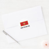 Sticker Rond Drapeau du Monténégro (Enveloppe)
