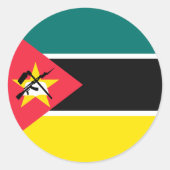 Sticker Rond Drapeau du Mozambique (Devant)