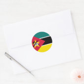Sticker Rond Drapeau du Mozambique (Enveloppe)