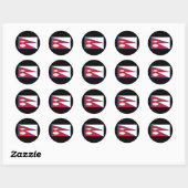 Sticker Rond Drapeau du Népal (Feuille)